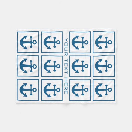Aangepaste dekens van het Nautical Anchor Pattern- (Voorkant (Horizontaal))