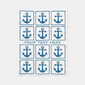 Aangepaste dekens van het Nautical Anchor Pattern- (Voorkant)