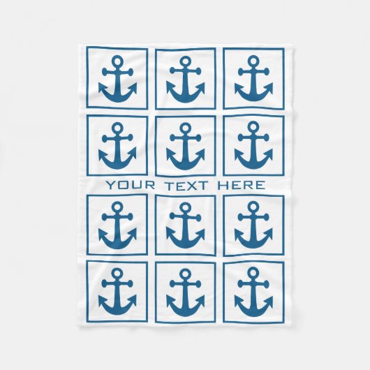 Aangepaste dekens van het Nautical Anchor Pattern- (Voorkant)