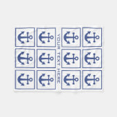 Aangepaste dekens van het Nautical Anchor Pattern (Voorkant (Horizontaal))