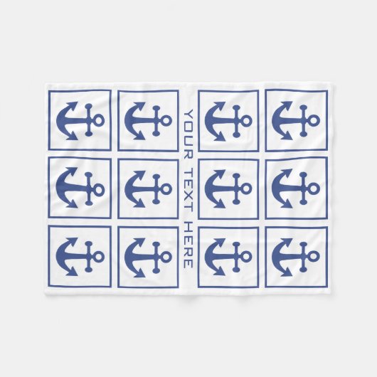 Aangepaste dekens van het Nautical Anchor Pattern (Voorkant (Horizontaal))