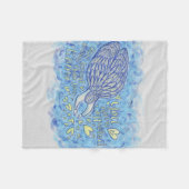 Aangepaste deklagen van Archangel Michael's onders Fleece Deken (Voorkant (Horizontaal))