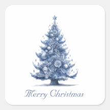 Aangepaste Delft Blauw en Wit Kerstboom