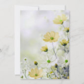Aangepaste Delicate Gele Bloemen Bruiloft Save The Date (Achterkant)
