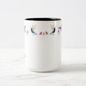 Aangepaste delicate kolibries rand tweekleurige koffiemok (Center)
