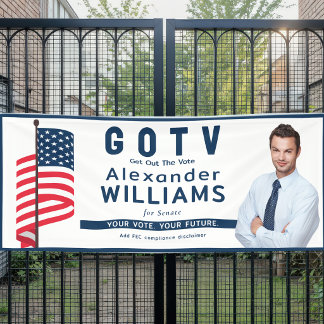 Aangepaste Democratische GOTV-rally Verkiezingspat Spandoek