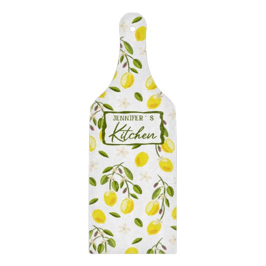 Aangepaste demon, Citrus Yellow en Green Snijplank (Voorkant)