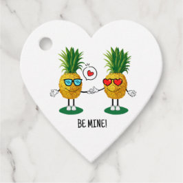 Aangepaste denanappel Emoji Love Couple Bedankjes Labels