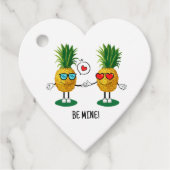 Aangepaste denanappel Emoji Love Couple Bedankjes Labels (Voorkant)
