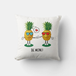 Aangepaste denanappel Emoji Love Couple Kussen