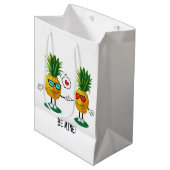 Aangepaste denanappel Emoji Love Couple Medium Cadeauzakje (Voorkant Gekanteld)