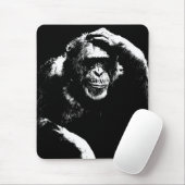 Aangepaste denkkende Ape Pop Art Trendy Moderne Sj Muismat (Met muis)