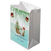 Aangepaste dennenster baby shower medium cadeauzakje (Voorkant Gekanteld)
