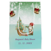 Aangepaste dennenster baby shower medium cadeauzakje (Achterkant)