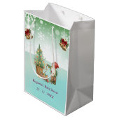Aangepaste dennenster baby shower medium cadeauzakje (Achterkant Gekanteld)