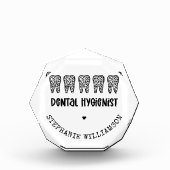 Aangepaste Dental Hygienist Leopard Print Teeth Fotoblokken (Voorkant)