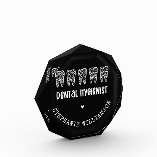 Aangepaste Dental Hygienist Leopard Print Teeth Fotoblokken (Links)