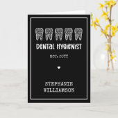 Aangepaste Dental Hygienist Leopard Print Teeth Kaart (Gele Bloem)