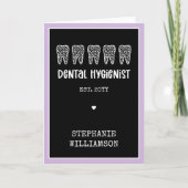 Aangepaste Dental Hygienist Leopard Print Teeth Kaart (Voorkant)