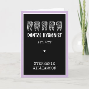 Aangepaste Dental Hygienist Leopard Print Teeth Kaart
