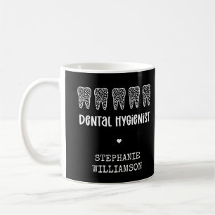 Aangepaste Dental Hygienist Leopard Print Teeth Koffiemok