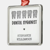 Aangepaste Dental Hygienist Leopard Print Teeth Metalen Ornament (Links)