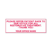 Aangepaste Dental Office Specialist Verwijzingsber Zelfinktende Stempel (Design)
