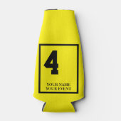 Aangepaste Derby Zadeldeken Fles Koeler Geel 4 (Voorkant)