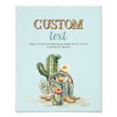 Aangepaste Desert Cactus Rodeo Party Cactus Boots  Foto Afdruk (Voorkant)