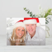 Aangepaste Design voor kerstmis Moderne Chic 2 Sid Feestdagenkaart (Staand voorkant)