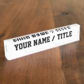 Aangepaste Desk-naamplaat - voeg je eigen tekst to Naambordje (Zijkant)