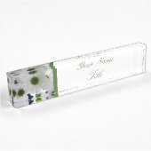 Aangepaste Desk Name Bord White Flowers Daisy Naambordje