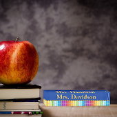 Aangepaste desk van de kleurrijke leraar naambordje