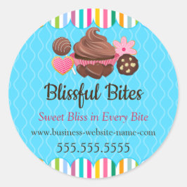 Aangepaste desserts bakkerij verpakking ronde sticker