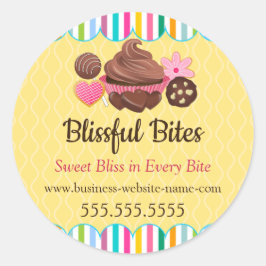 Aangepaste desserts bakkerij verpakking ronde sticker