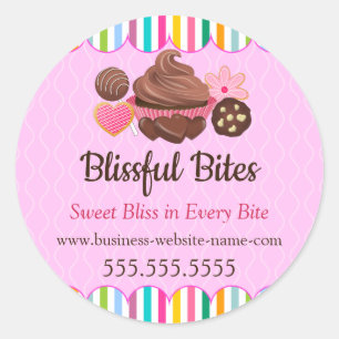 Aangepaste desserts bakkerij verpakking ronde sticker