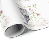 Aangepaste details Bruid & Bruidegom Gefeliciteerd Cadeaupapier (Rol Hoek)