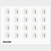 Aangepaste details Bruid & Bruidegom  Ronde Sticker (Vel)
