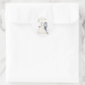Aangepaste details Bruid & Bruidegom  Ronde Sticker (Tas)