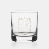 Aangepaste details Bruid & Bruidegom Whisky Glas (Achterkant)