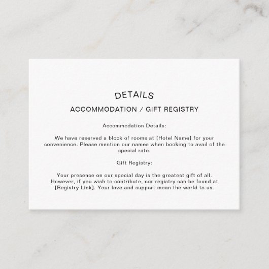 AANGEPASTE DETAILS KAART SJABLOON - KLEUR/AFBEELDI (Voorkant)