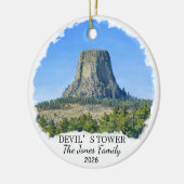 Aangepaste Devil's Tower National Monument, Wyomin Keramisch Ornament (Links)