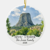 Aangepaste Devils Tower National Monument, Wyoming Keramisch Ornament (Voorkant)