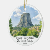 Aangepaste Devils Tower National Monument, Wyoming Keramisch Ornament (Links)