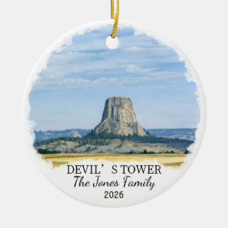 Aangepaste Devils Tower National Monument, Wyoming Keramisch Ornament