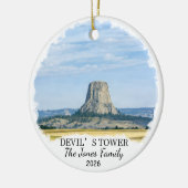 Aangepaste Devils Tower National Monument, Wyoming Keramisch Ornament (Links)