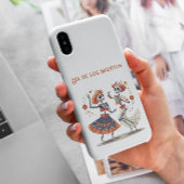 Aangepaste Día de los Muertos Dansend Skelet Koppe Case-Mate iPhone Case