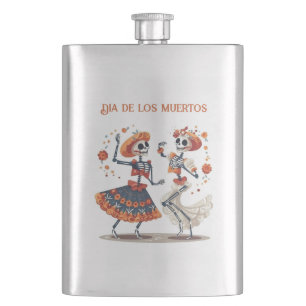 Aangepaste Día de los Muertos Dansend Skelet Koppe Flacon