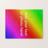 Aangepaste diagonale regenboogkleurige gradiënt legpuzzel (Horizontaal)