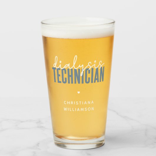 Aangepaste dialysetechnicus | Nephrology Tech Gift Glas (Voorkant gevuld)